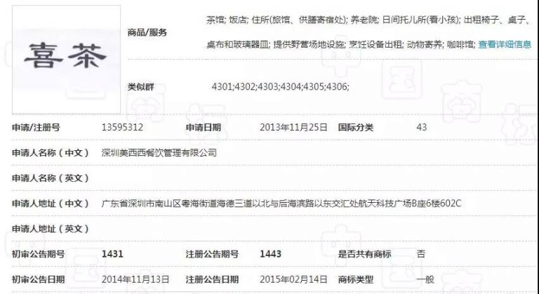 “喜茶”遇上“囍茶”，都是商標(biāo)惹的禍！